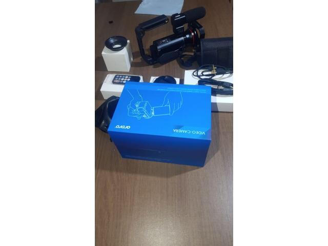 Câmera Filmadora 4K , com Microfone e Acessórios