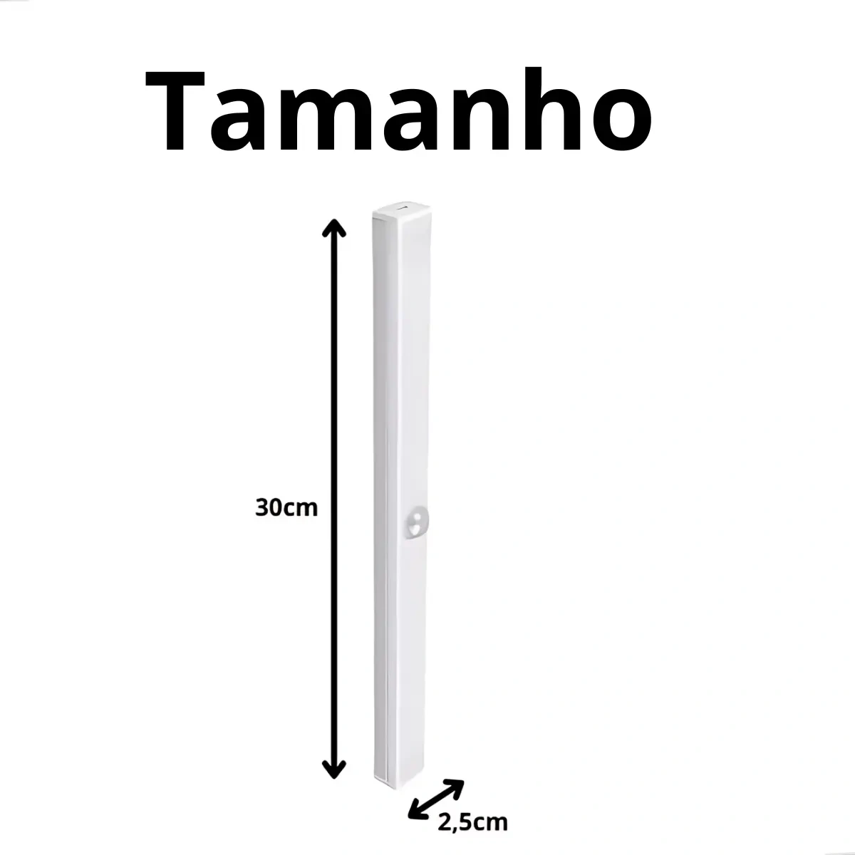 Luminária Barra Led C/ Sensor Presença Spot Armários Quarto Cor Branco - Imagem 6