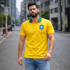 Camisa Polo da Seleção Brasileira Premium - Modelo Casual Rumo ao Hexa