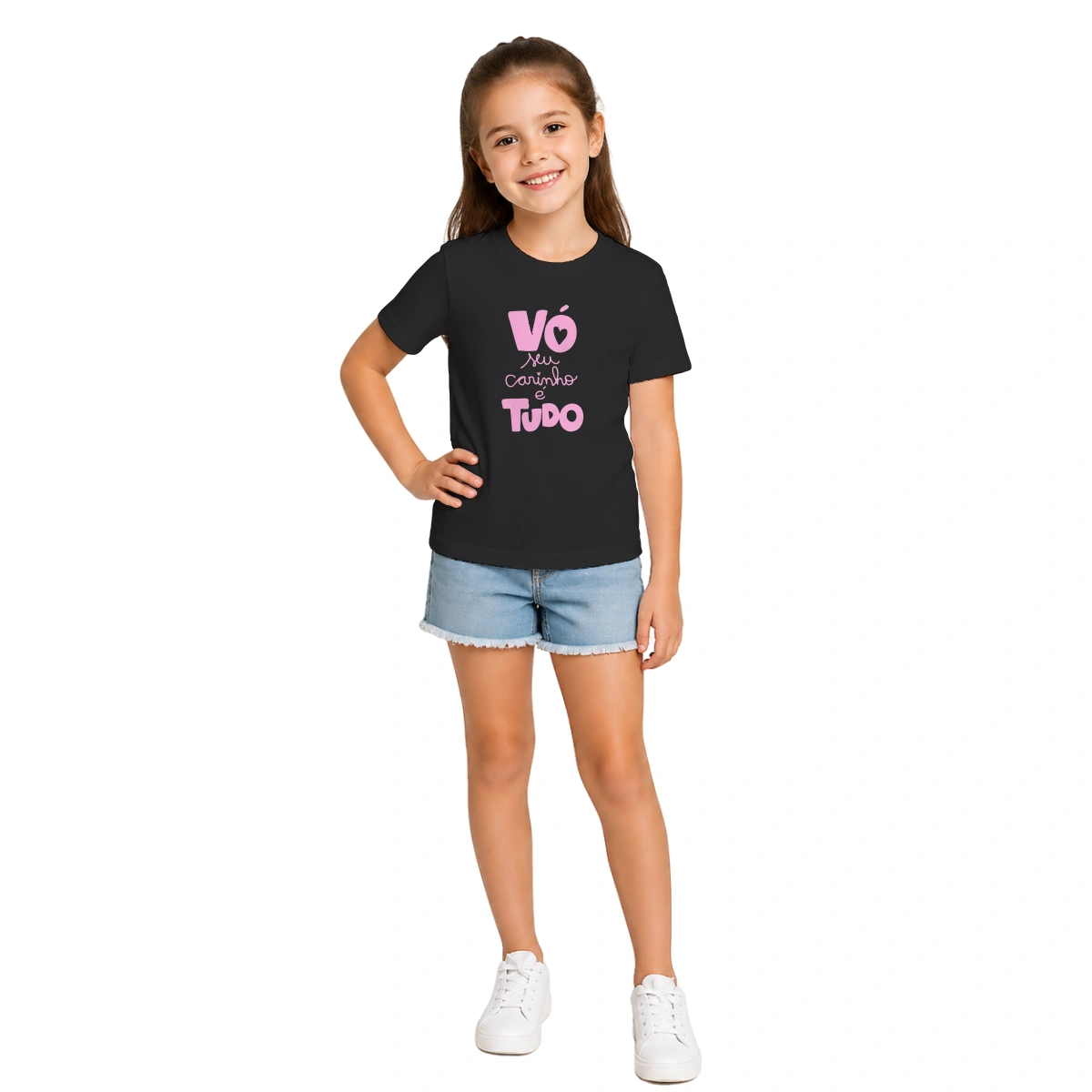 Camiseta Infantil Menina Dia dos Avós Vó Seu Carinho é Tudo - Imagem 3